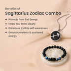 Sagittarius Zodiac Bracelet with Pendant & Free Selenite Plate