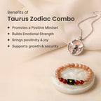 Taurus Zodiac Bracelet with Pendant & Free Selenite Plate