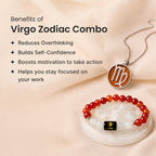 Virgo Zodiac Bracelet with Pendant & Free Selenite Plate