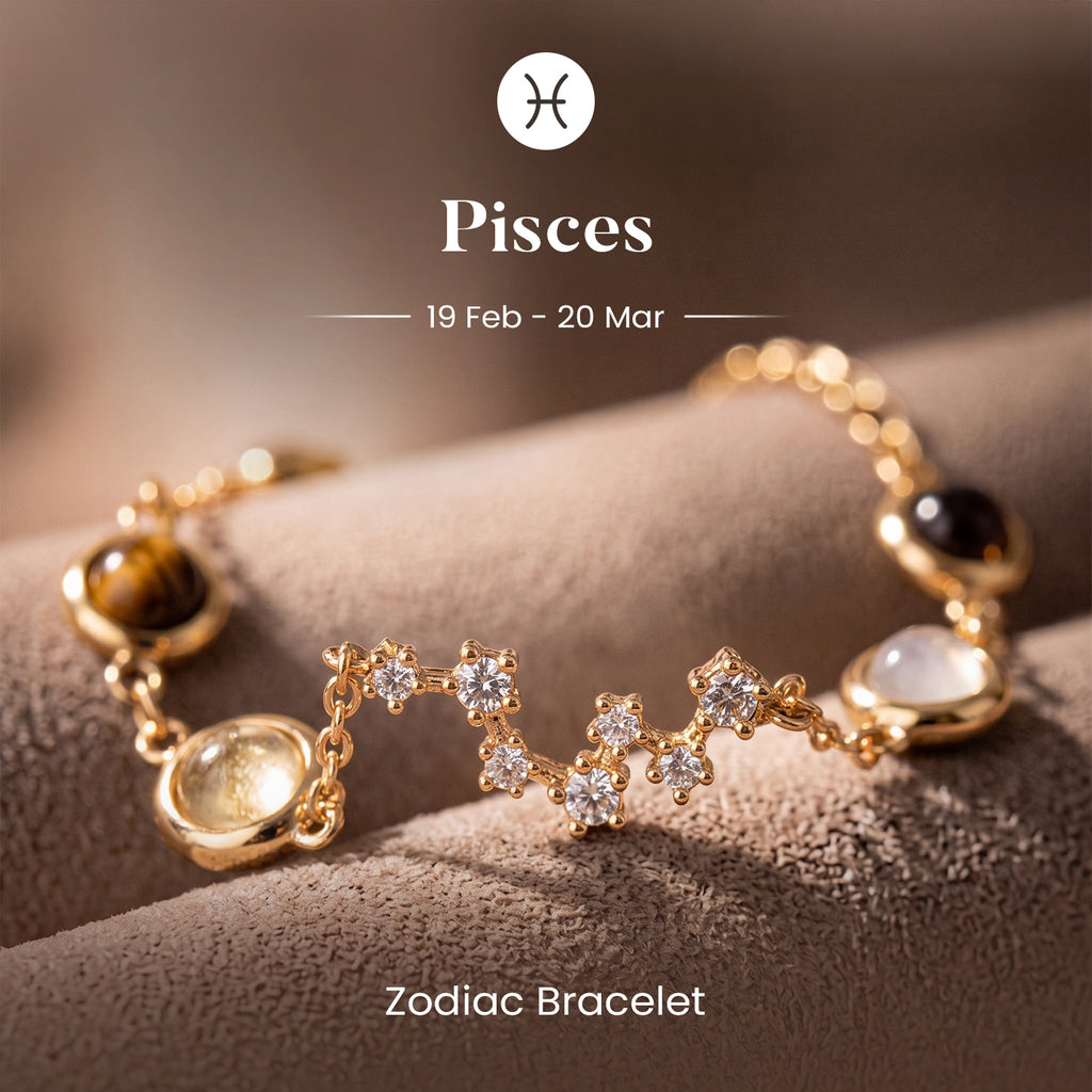 Pisces Zodiac Constellation Bracelet for Women