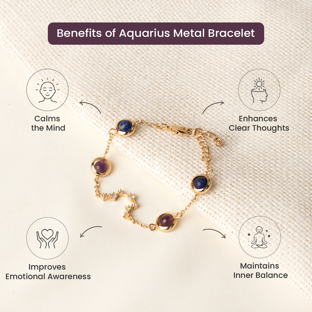Aquarius (कुंभ राशि) Zodiac Constellation Bracelet for Women
