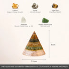 Conical Dhan Yog Pyramid With Selenite Base