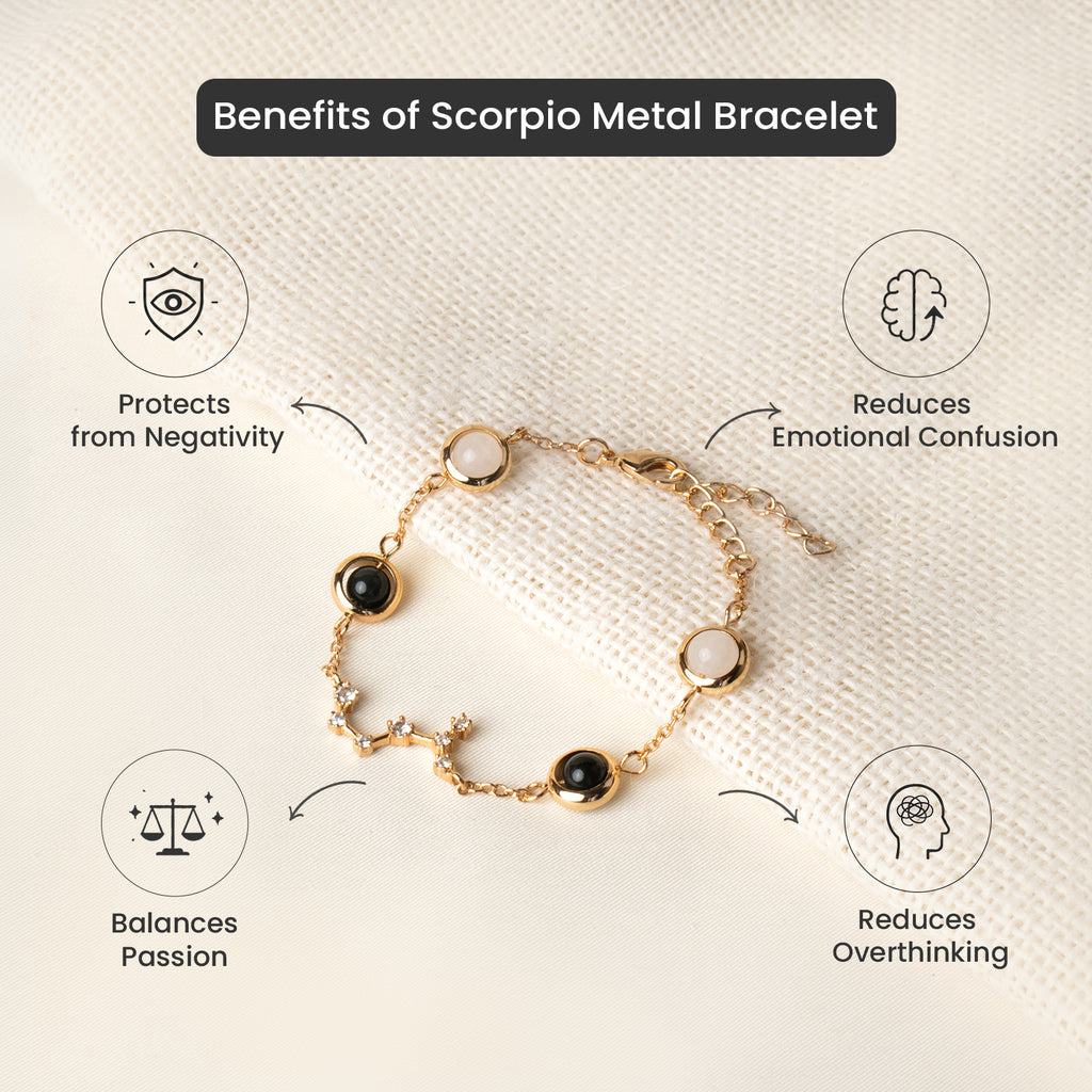 Scorpio (वृश्चिक राशि) Zodiac Constellation Bracelet for Women