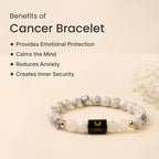 Cancer Zodiac Howlite & Milky Quartz Bracelet
