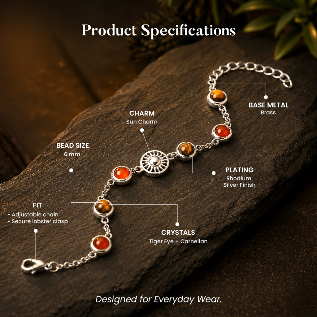 Kashi Rinmukteshwar Siddh Psychic Number 1 Sun Crystal Bracelet with FREE Raw Selenite Plate