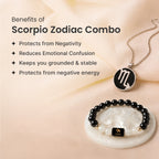 Scorpio Zodiac Bracelet with Pendant & Free Selenite Plate