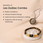 Leo Zodiac Bracelet with Pendant & Free Selenite Plate