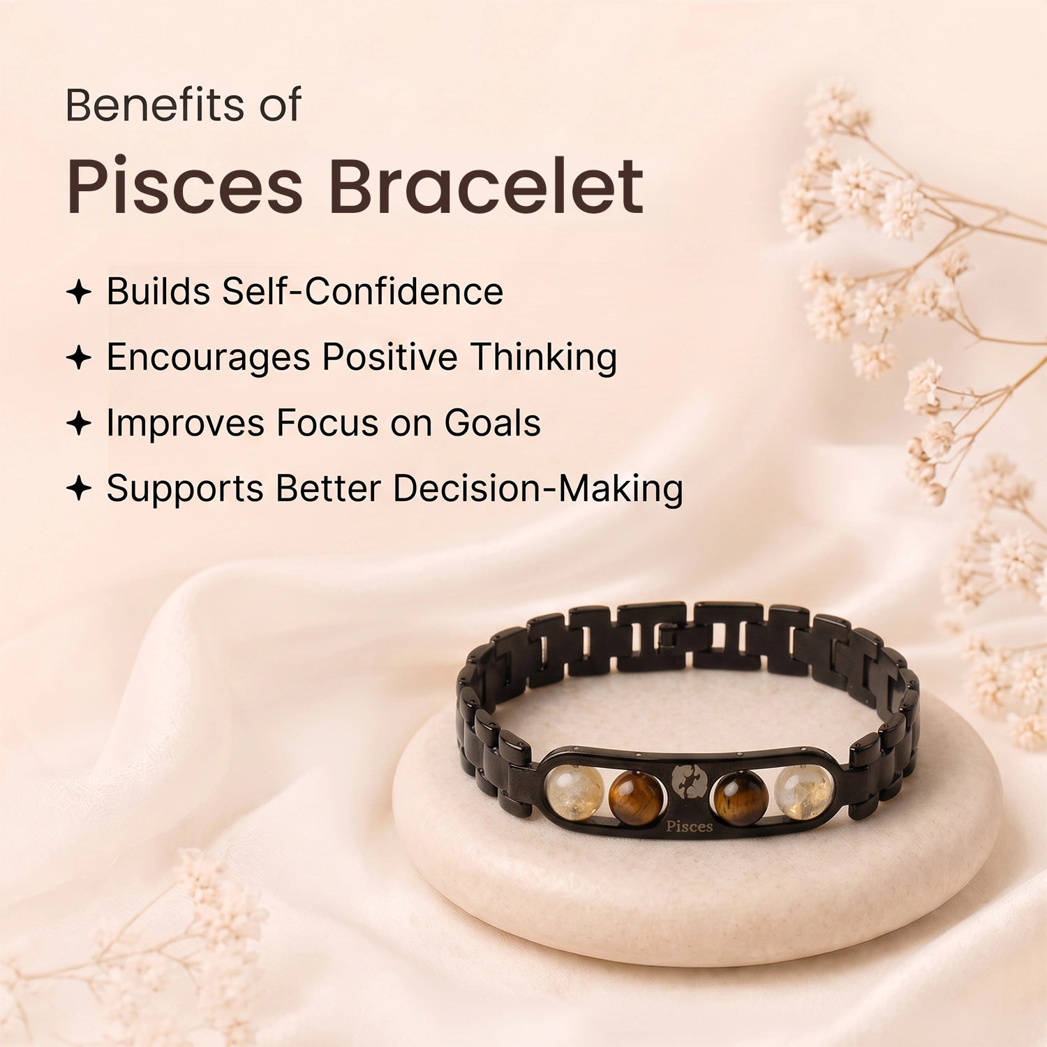 Pisces Zodiac Metal Bracelet