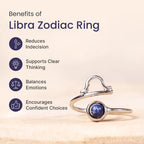 Libra Zodiac Ring with Lapis Lazuli
