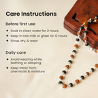 Divya Raksha Rudraksha & Karungali Mala with Silver Capping