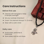Karungali Mala with Shiv Trishul Nandi Pendant