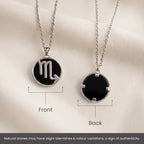 Scorpio Pendant with Black Obsidian