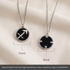 Sagittarius Pendant with Black Obsidian
