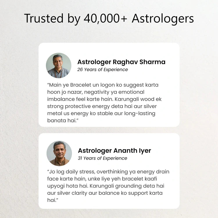 Metal Karungali Bracelet - Silver