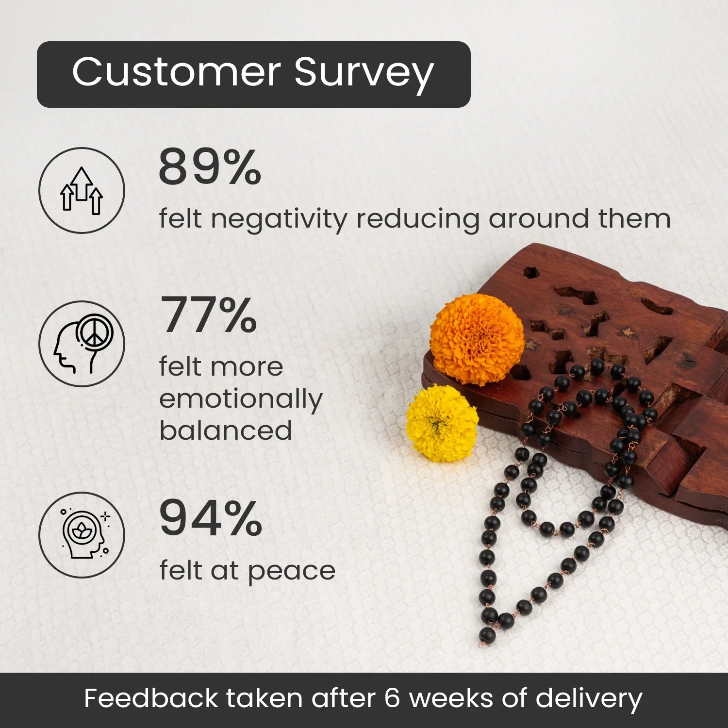 Karungali Malai with Copper Wire – 8mm (54+1 Beads)