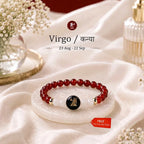 Kashi Rinmukteshwar Siddh Virgo Zodiac Bracelet for Women with Free Raw Selenite Plate