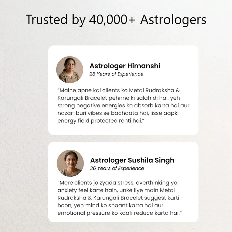 Metal Karungali Rudraksha Bracelet - Black