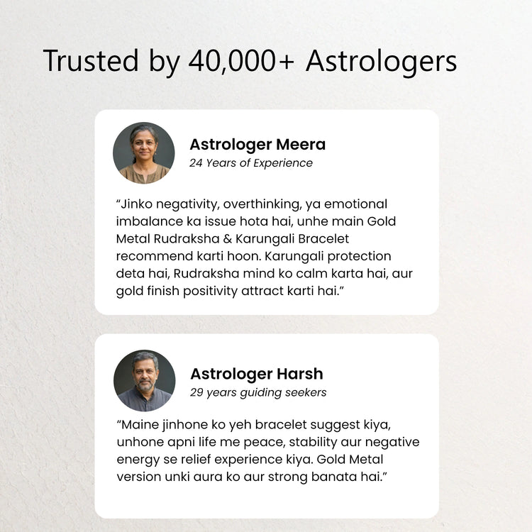 Metal Karungali Rudraksha Bracelet - Gold