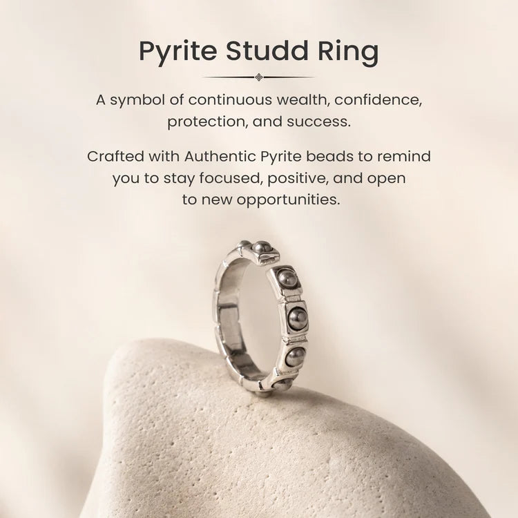 Pyrite Stud Ring