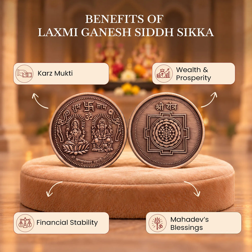 Kashi Rinmukteshwar Siddh Laxmi Ganesh Copper Coin