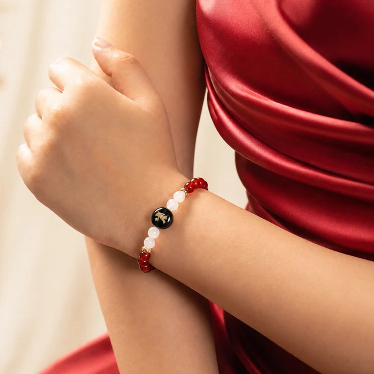Kashi Rinmukteshwar Siddh Virgo Zodiac Bracelet for Women with Free Raw Selenite Plate