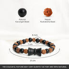 Karungali Rudraksha Damru Bracelet