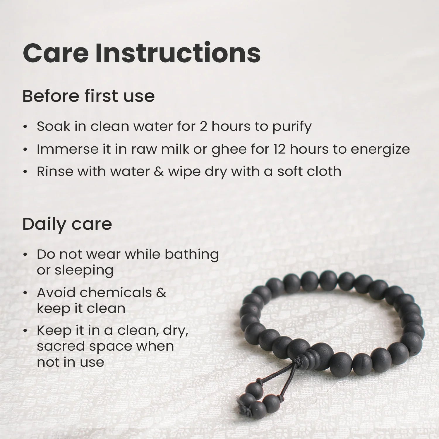 Karungali Malai Bracelet 8mm with Govt. Certification