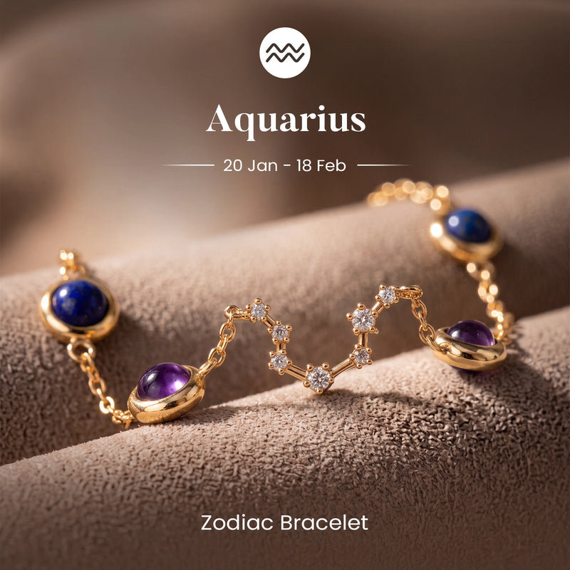 Aquarius Zodiac Constellation Bracelet for Women