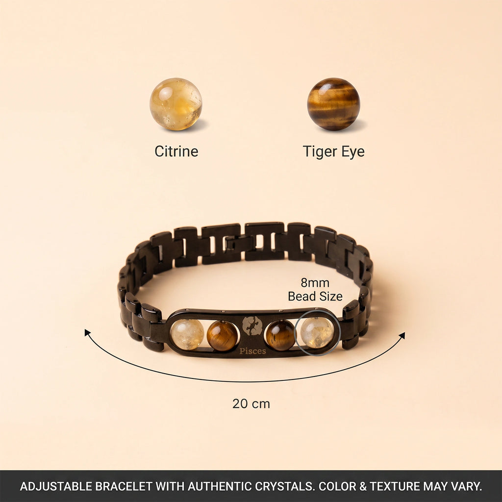Pisces Zodiac Metal Bracelet