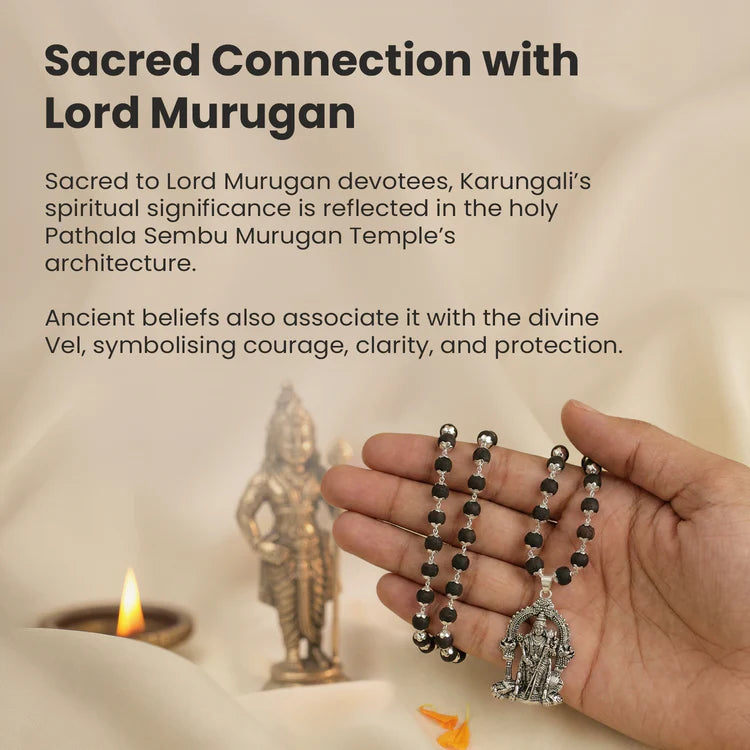 Karungali Murugan Vel Mala - 54 Beads