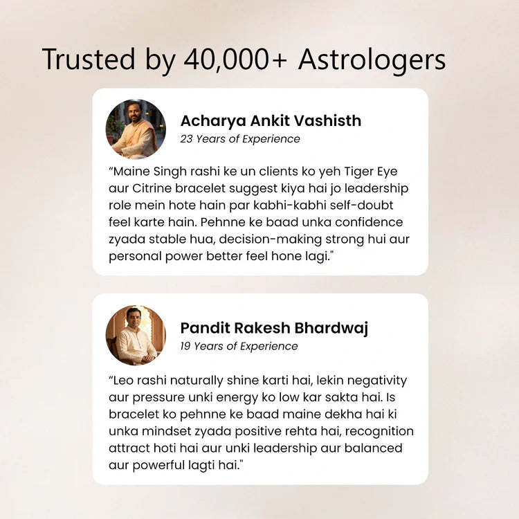 Leo Zodiac Tiger Eye & Citrine Bracelet