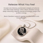 Scorpio Pendant with Black Obsidian