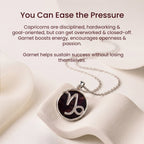 Capricorn Pendant with Garnet