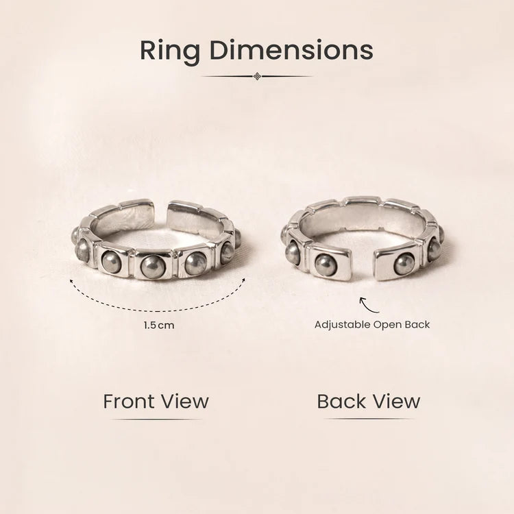Pyrite Stud Ring