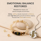 Pisces Zodiac Bracelet with Pendant & Free Selenite Plate