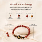 Kashi Rinmukteshwar Siddh Aries Zodiac Bracelet for Women with Free Raw Selenite Plate