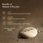 Kashi Rinmukteshwar Siddh Psychic Number 6 Venus Crystal Bracelet with FREE Raw Selenite Plate