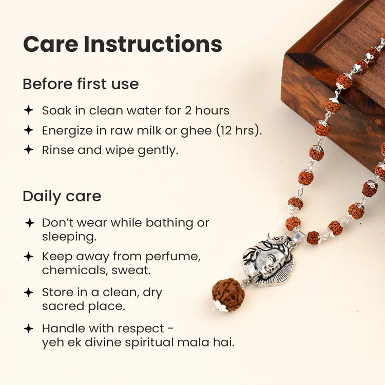 Shiv Rudraksha Mala with Adiyogi Shiv Pendant