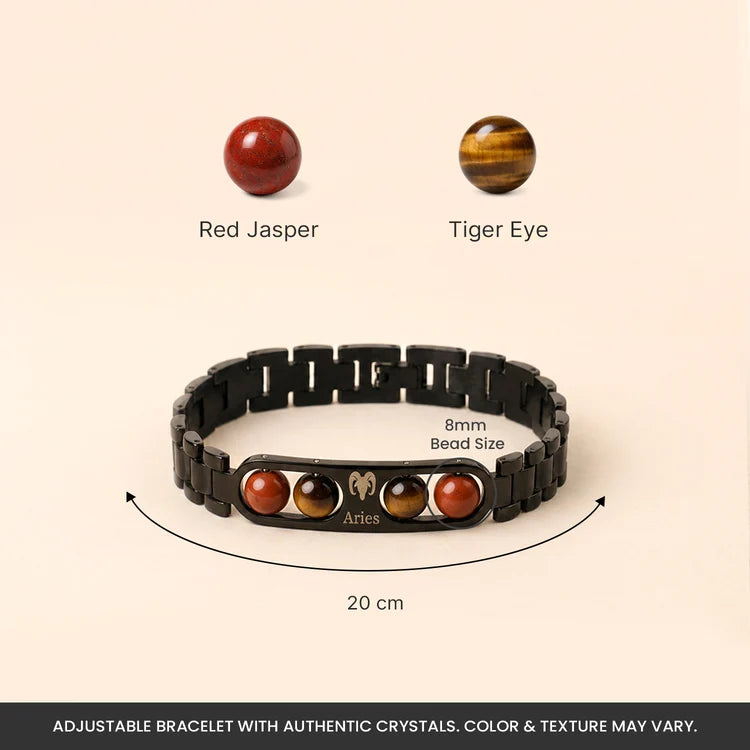 Aries Zodiac Metal Bracelet