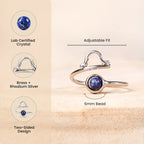 Libra Zodiac Ring with Lapis Lazuli