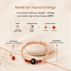 Kashi Rinmukteshwar Siddh Taurus Zodiac Bracelet for Women with Free Raw Selenite Plate