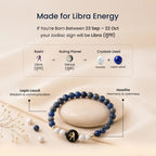 Kashi Rinmukteshwar Siddh Libra Zodiac Bracelet for Women with Free Raw Selenite Plate