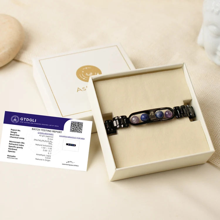 Aquarius Zodiac Metal Bracelet