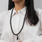 Karungali Malai 8mm Stretchable - 108+1 Beads (Original Ebony Wood)