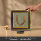 Horseshoe on Raw Pyrite Frame