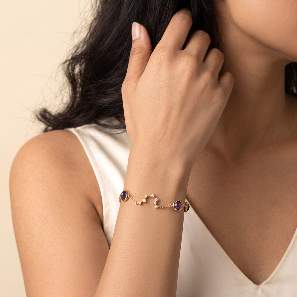 Aquarius (कुंभ राशि) Zodiac Constellation Bracelet for Women