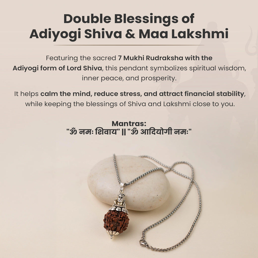 Adiyogi Shiv 7 Mukhi Rudraksha Pendant
