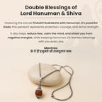 Rudraksha Hanuman Gada Pendant