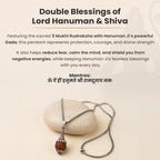 Siddh Rudraksha Hanuman Gada Pendant