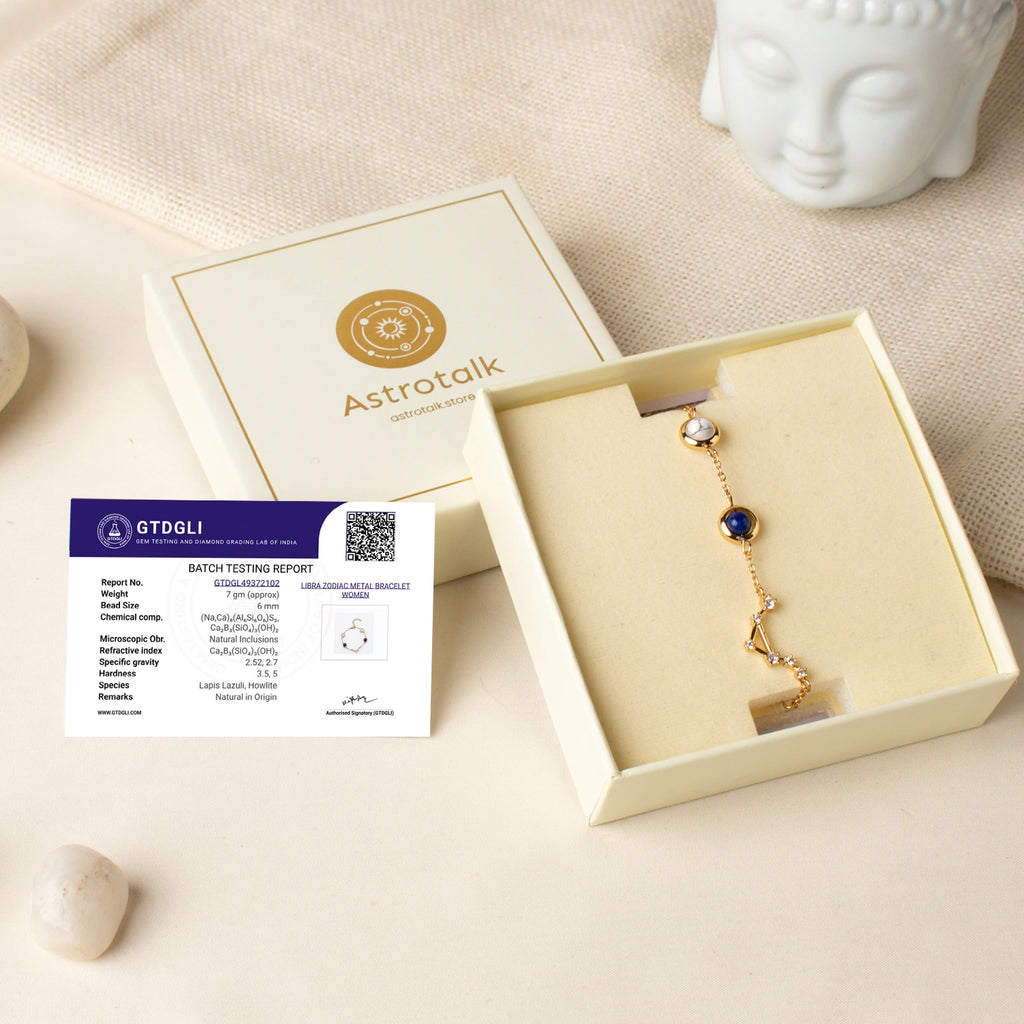Libra (तुला राशि) Zodiac Constellation Bracelet for Women
